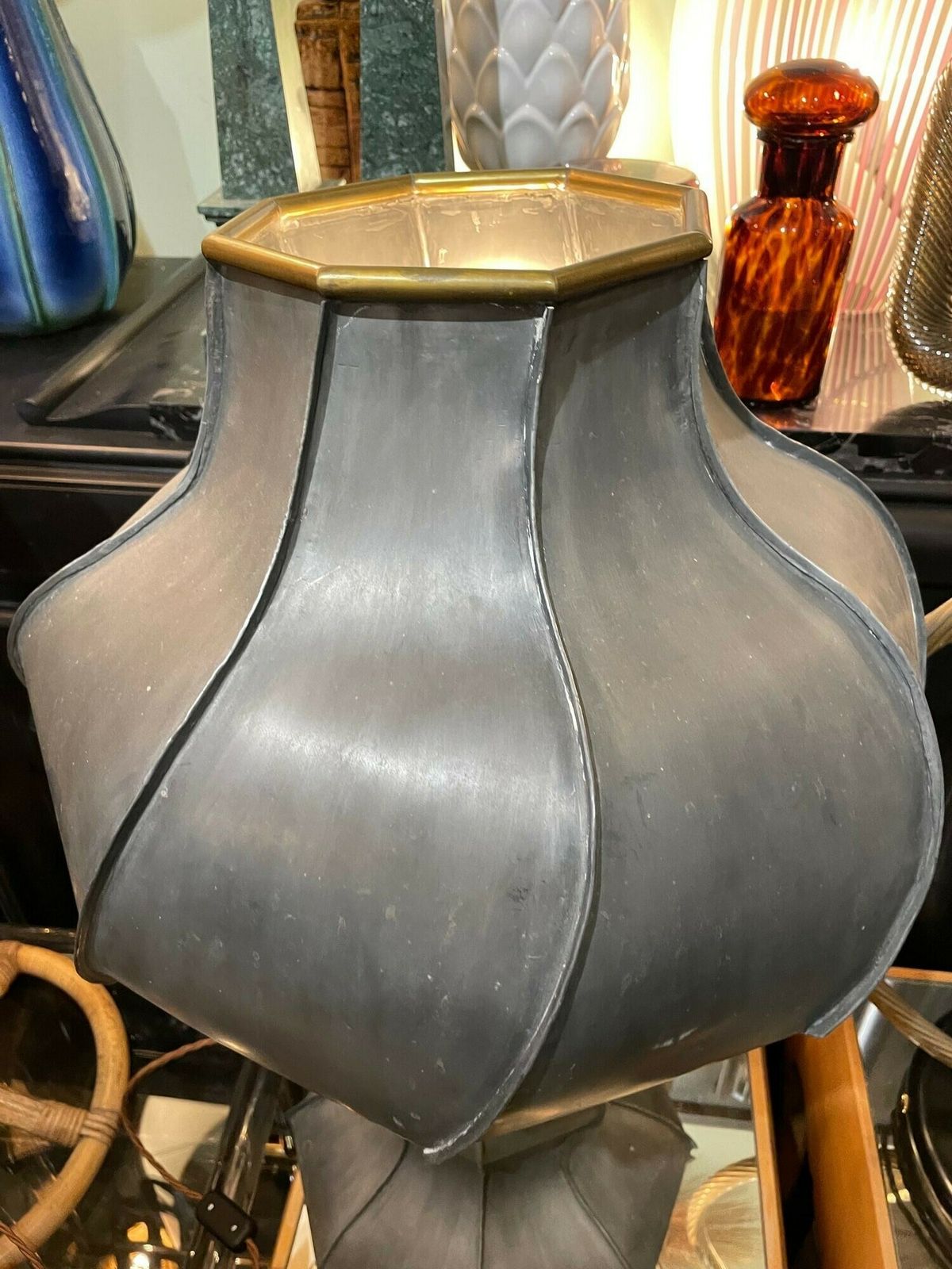 A Totally Unique Handmade Art Nouveau Style Lamp By Dutch Artist photo vinterior