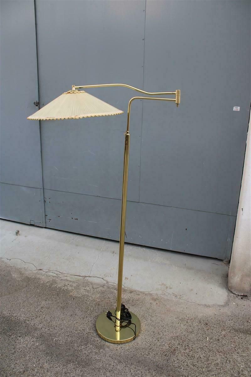 Italian Mid Century Floor Lamp Brass Parts Extensible photo furniture
