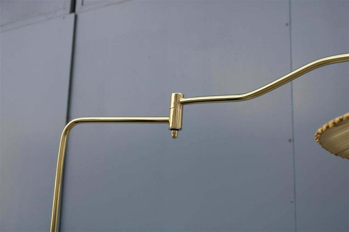 Italian Mid Century Floor Lamp Brass Parts Extensible photo vintage