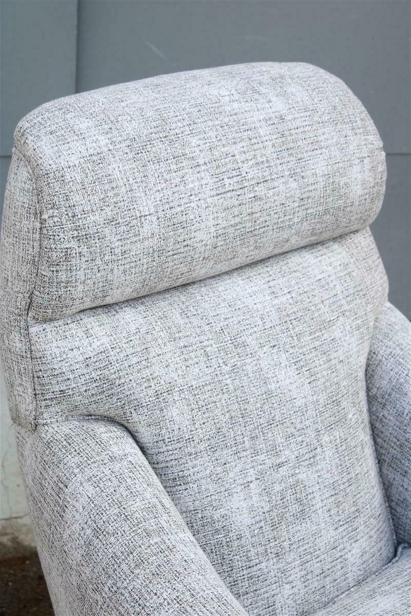 Italian Rocking And Swivel Armchair From 1970 In Fabric And Metal photo vinterior