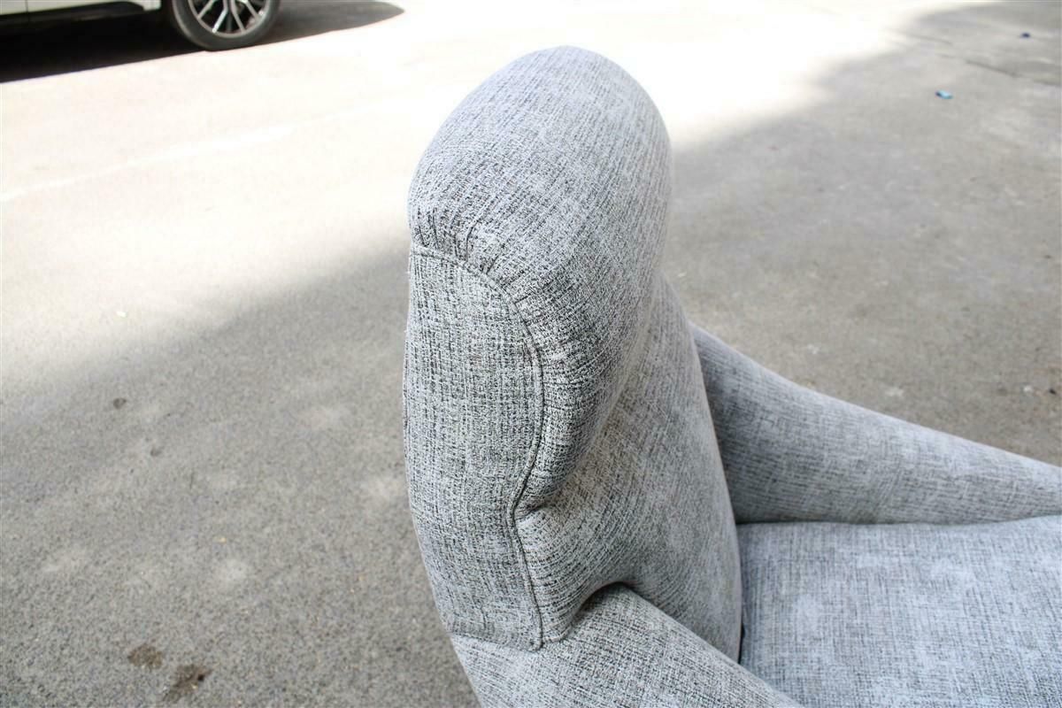 photo for sale Italian Rocking And Swivel Armchair From 1970 In Fabric And Metal