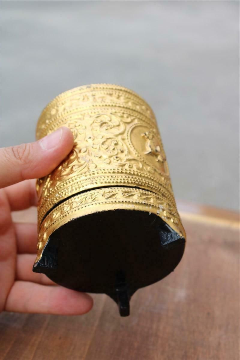 photo furniture Chinese Lacquer Tobacco Box With 24 Carat Pure Gold Decorations 1940s