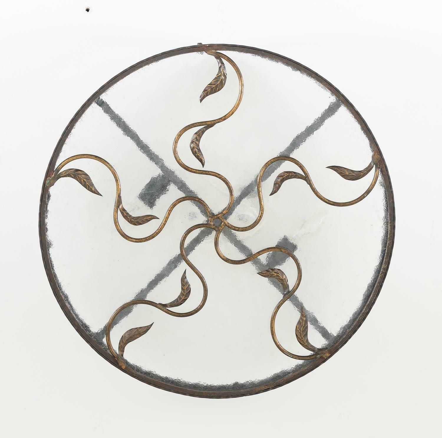 Swedish Modern Flush Mount In Metal Glass photo 5777.0