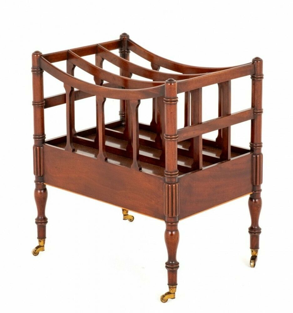 Regency Canterbury Antique Book Stand Period Mahogany photo furniture