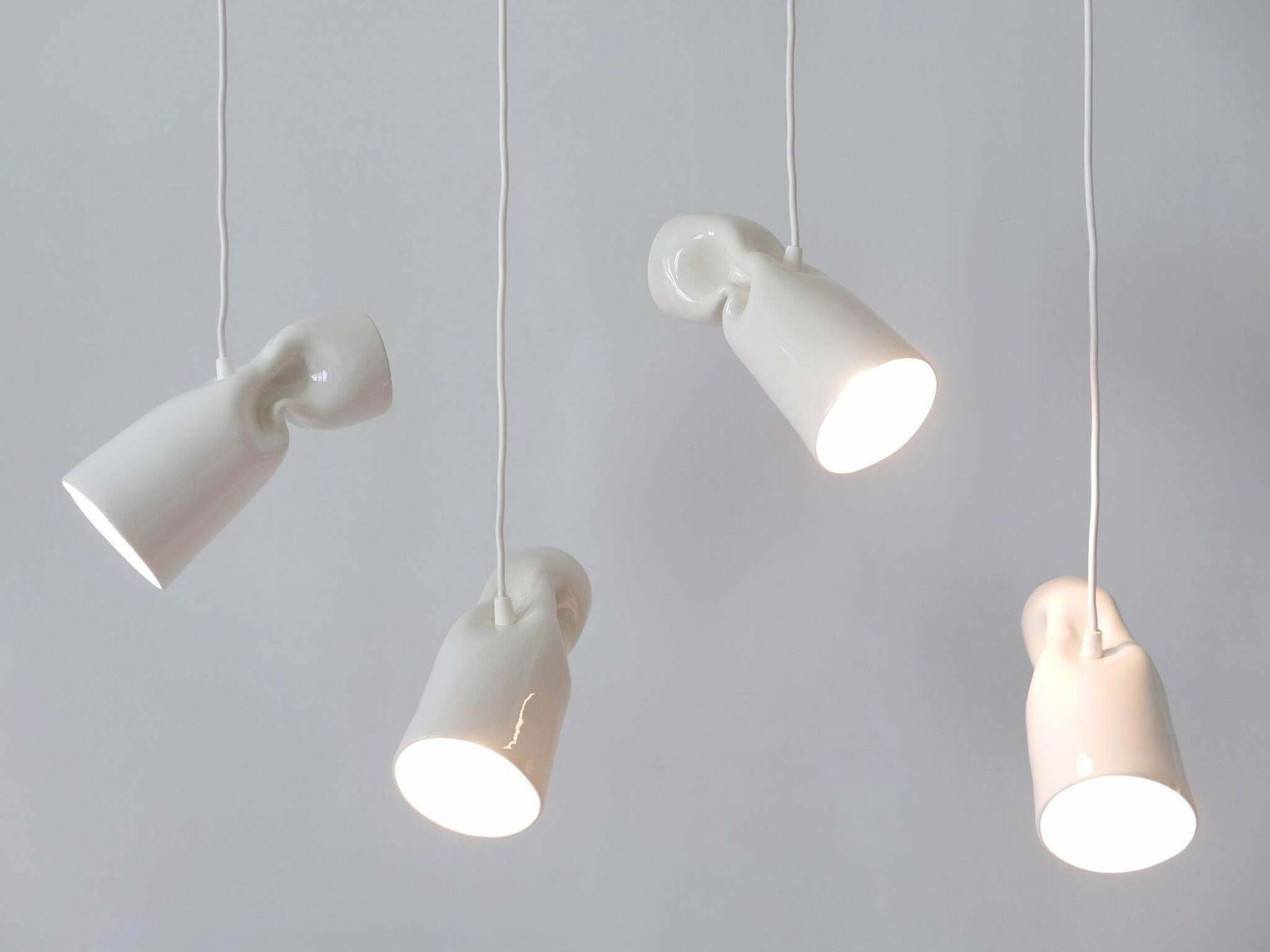 Set Of Four Strangled Light Pendant Lamps By Gitta Gschwendtner For Artificial photo vintage