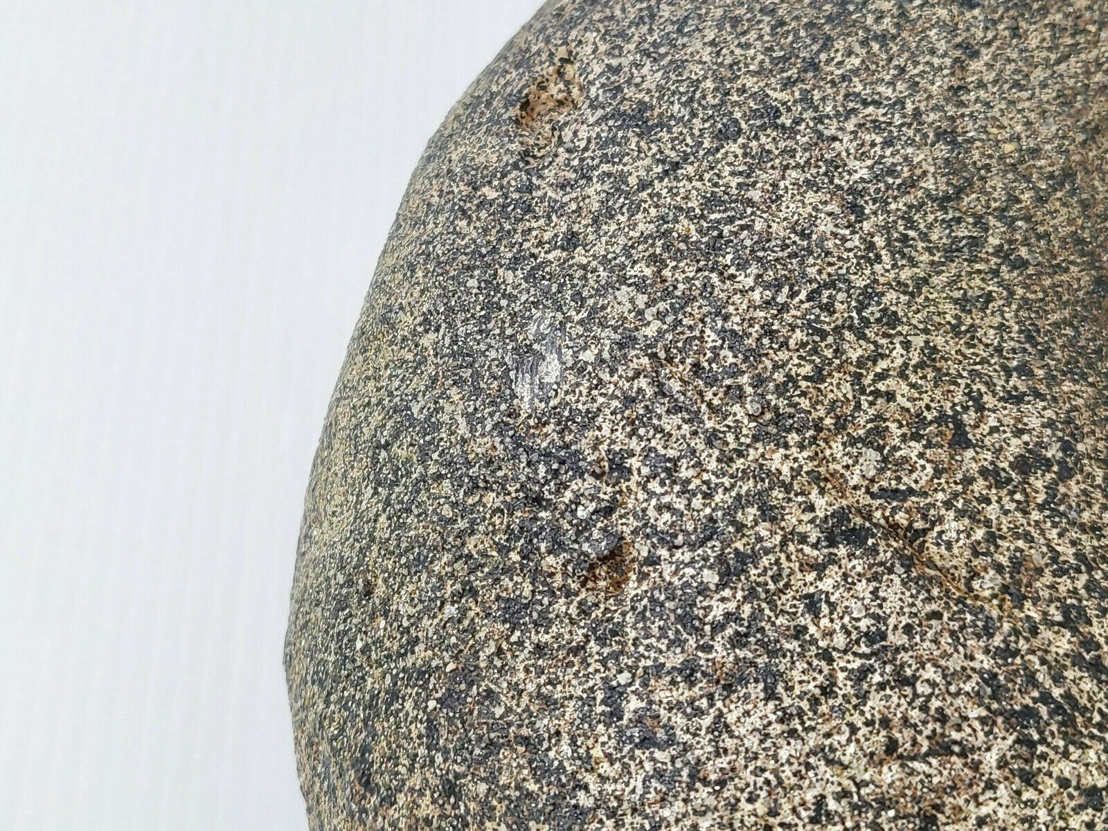 Important Vintage 1970 Granite Stone Lamp & 70s Resin Herbier Lampshade photo 780.0