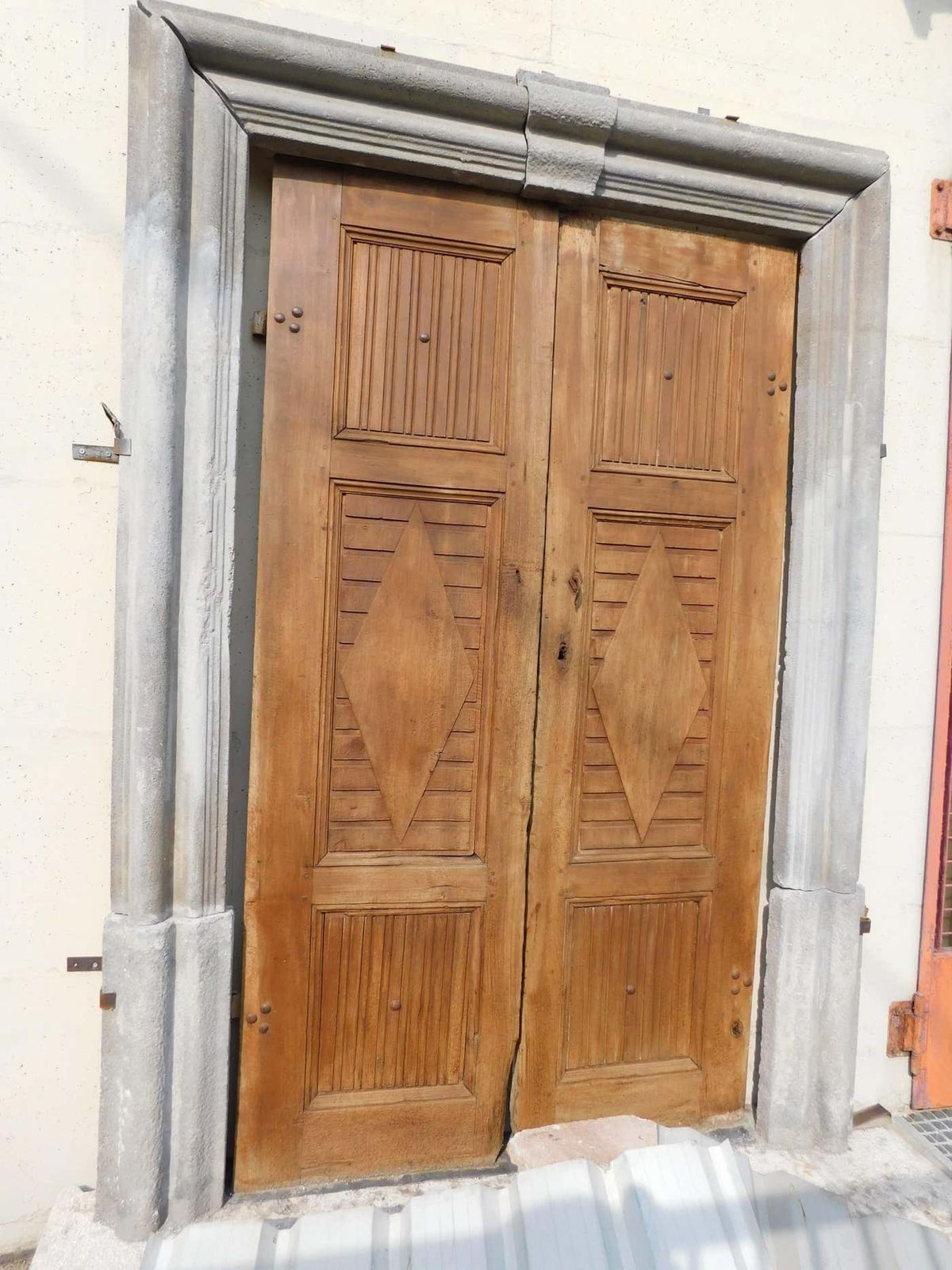 N.2 Similar Entrance Facade Portals, Carved In Artificial Stone, Italy photo for sale