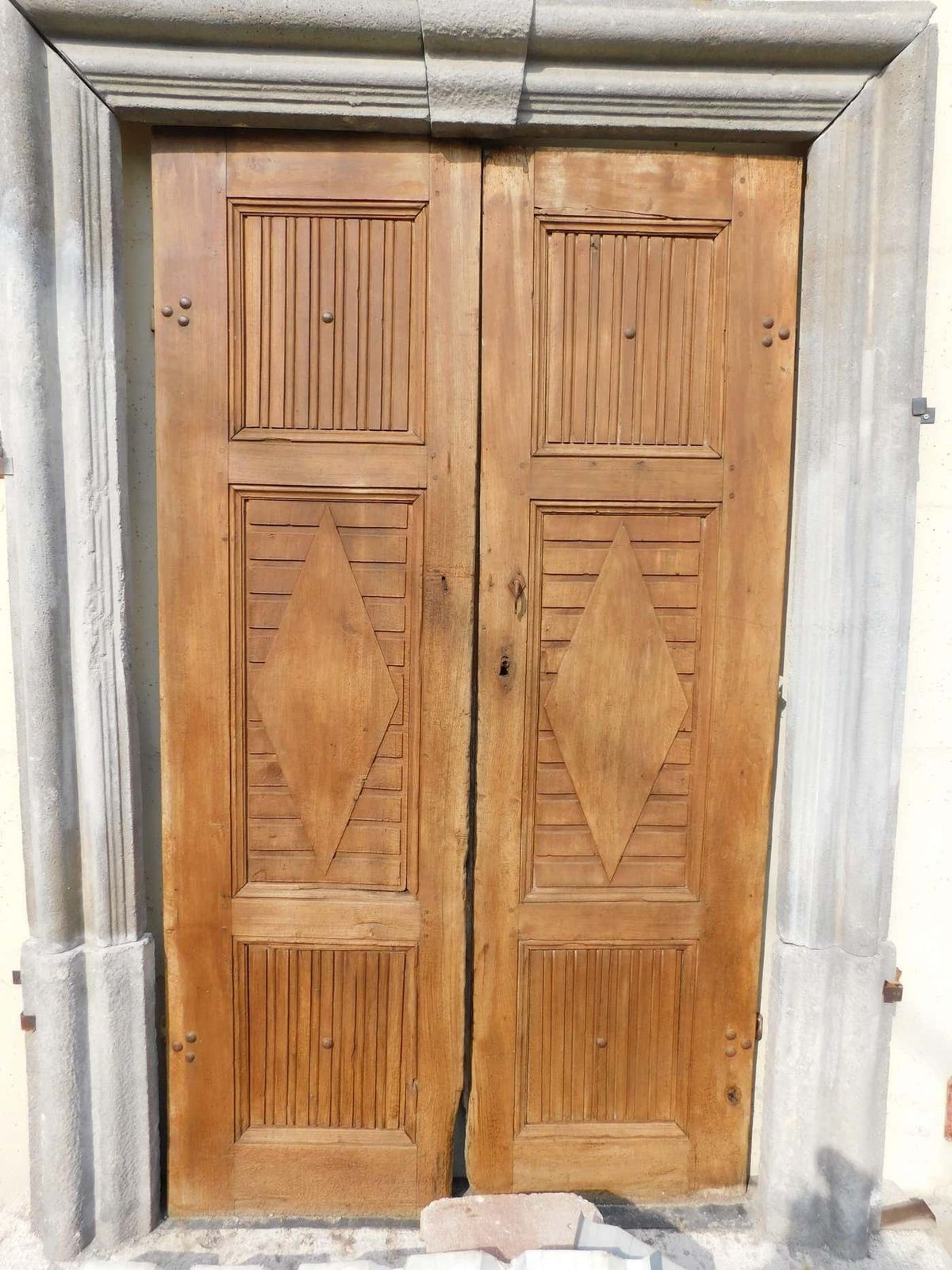 N.2 Similar Entrance Facade Portals, Carved In Artificial Stone, Italy photo Home Decor