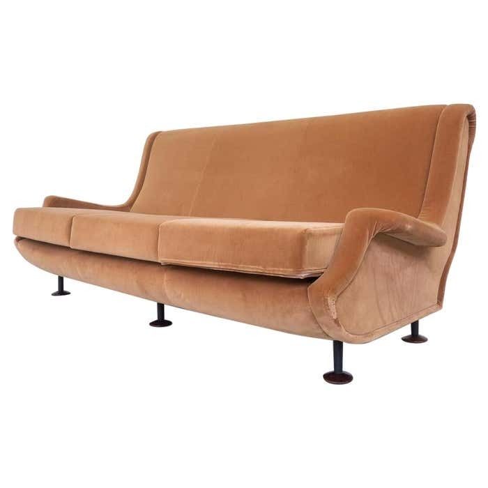 Mid Century Modern "Regent" Sofa By Marco Zanuso, Italy, 1960s   New Upholstery