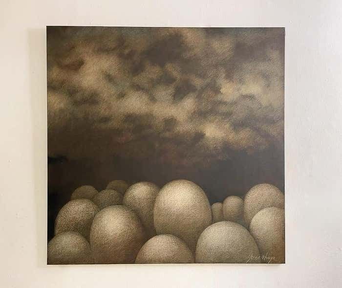 Mid Century Modern Painting By Yves Rayé, 1979 photo 1920.0