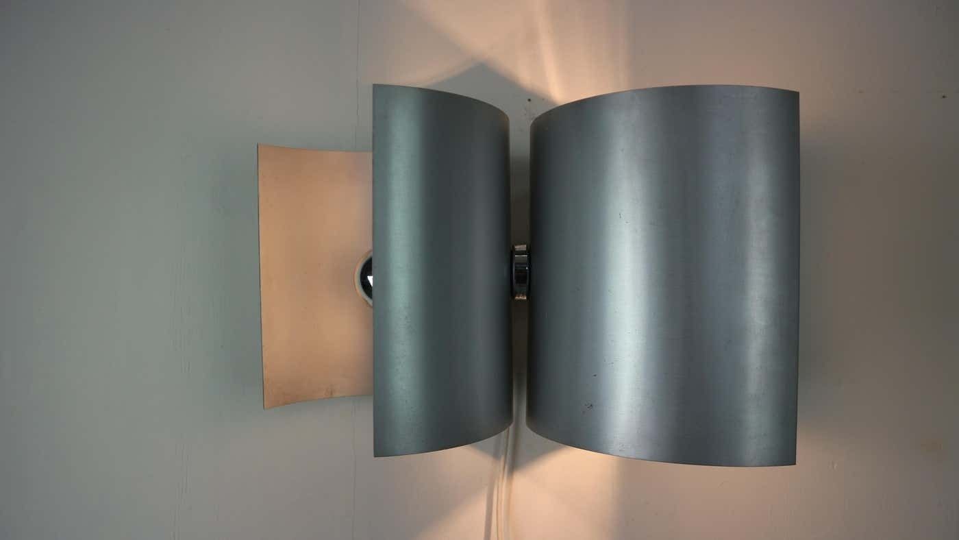 Giuliano Cesari Silver Wall Adjustable Lamp For Nucleo Sormani, 1960 Italy photo buy
