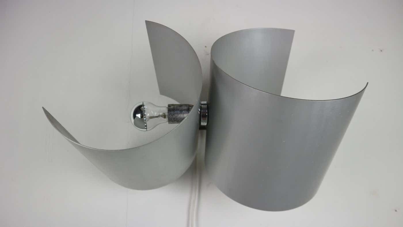 1240.0 Giuliano Cesari Silver Wall Adjustable Lamp For Nucleo Sormani, 1960 Italy photo