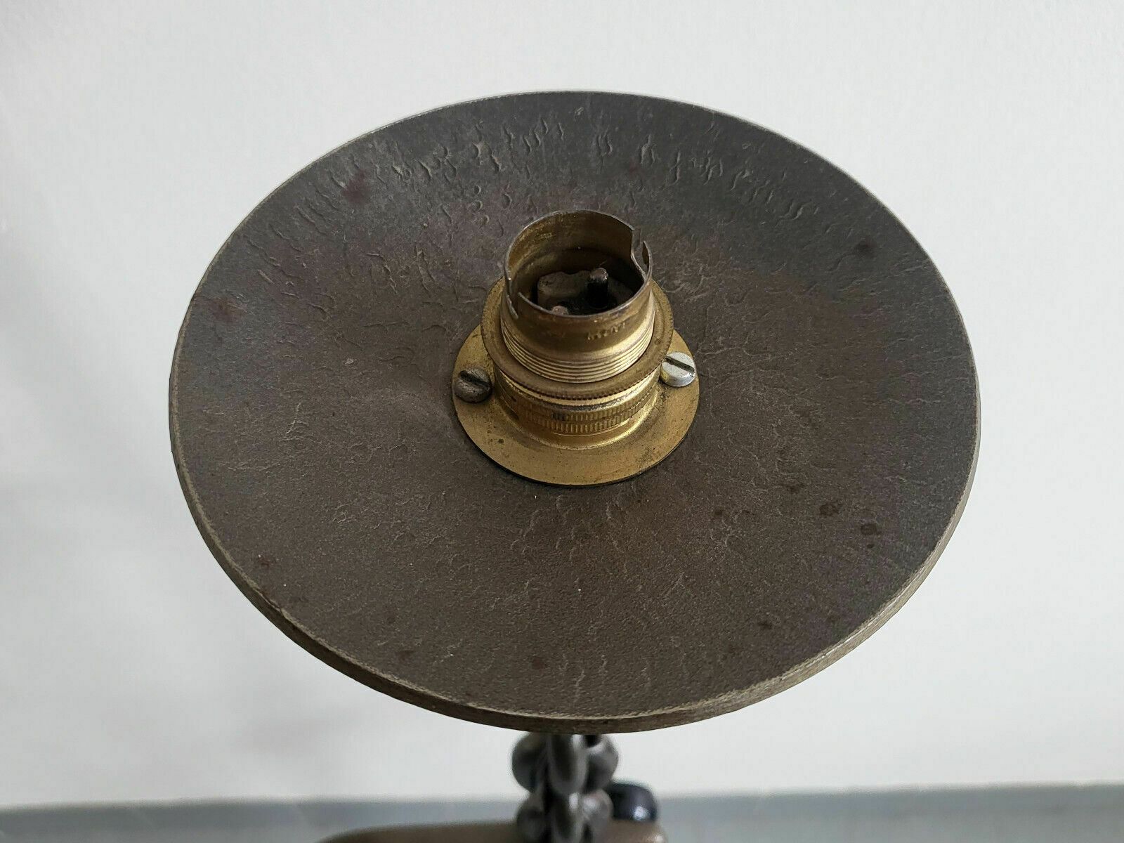 Vintage Brutalist Vloerlamp 1970 – Metalen Ketting & Pijlen, Asbak, Jaren 70 photo for sale