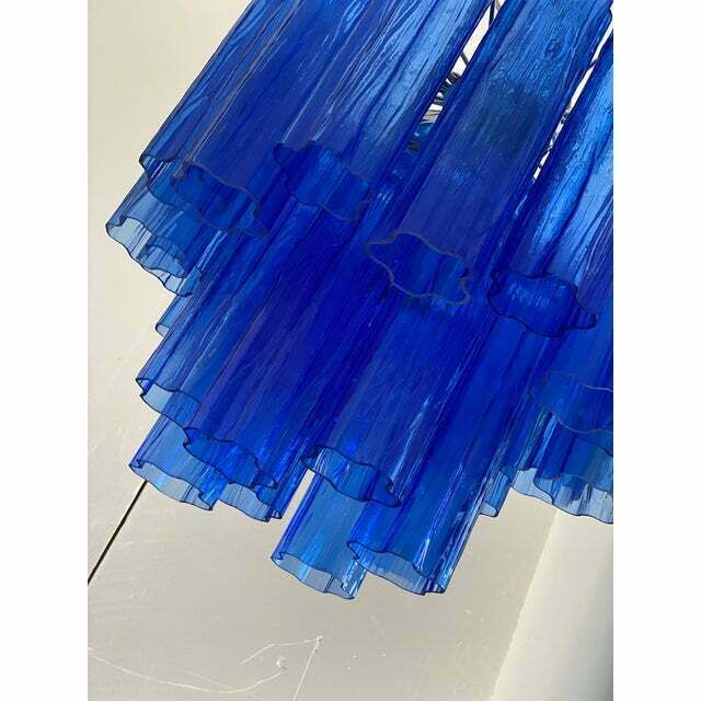 8432.0 Contemporary Blue "Tronchi" Murano Glass Sputnik Chandelier photo