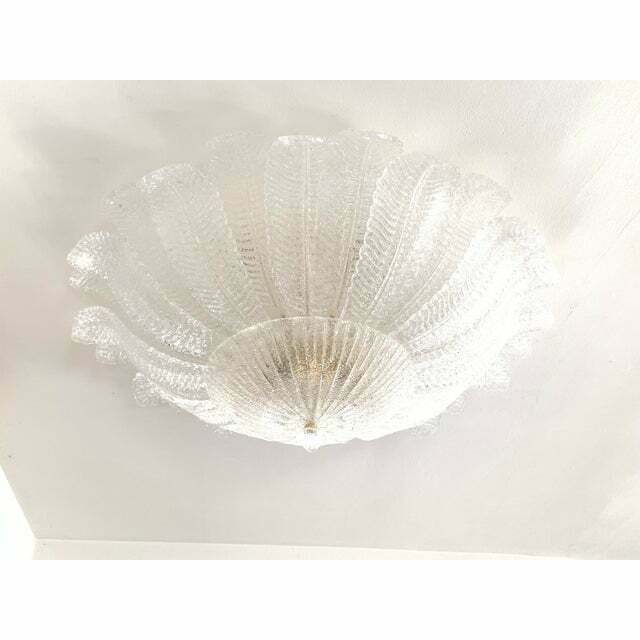 Lighting Italian Impressive Murano Glass Sputnik Chandelier Flush Mount, Lot Of 2 Or A Pair Of Chandeliers photo