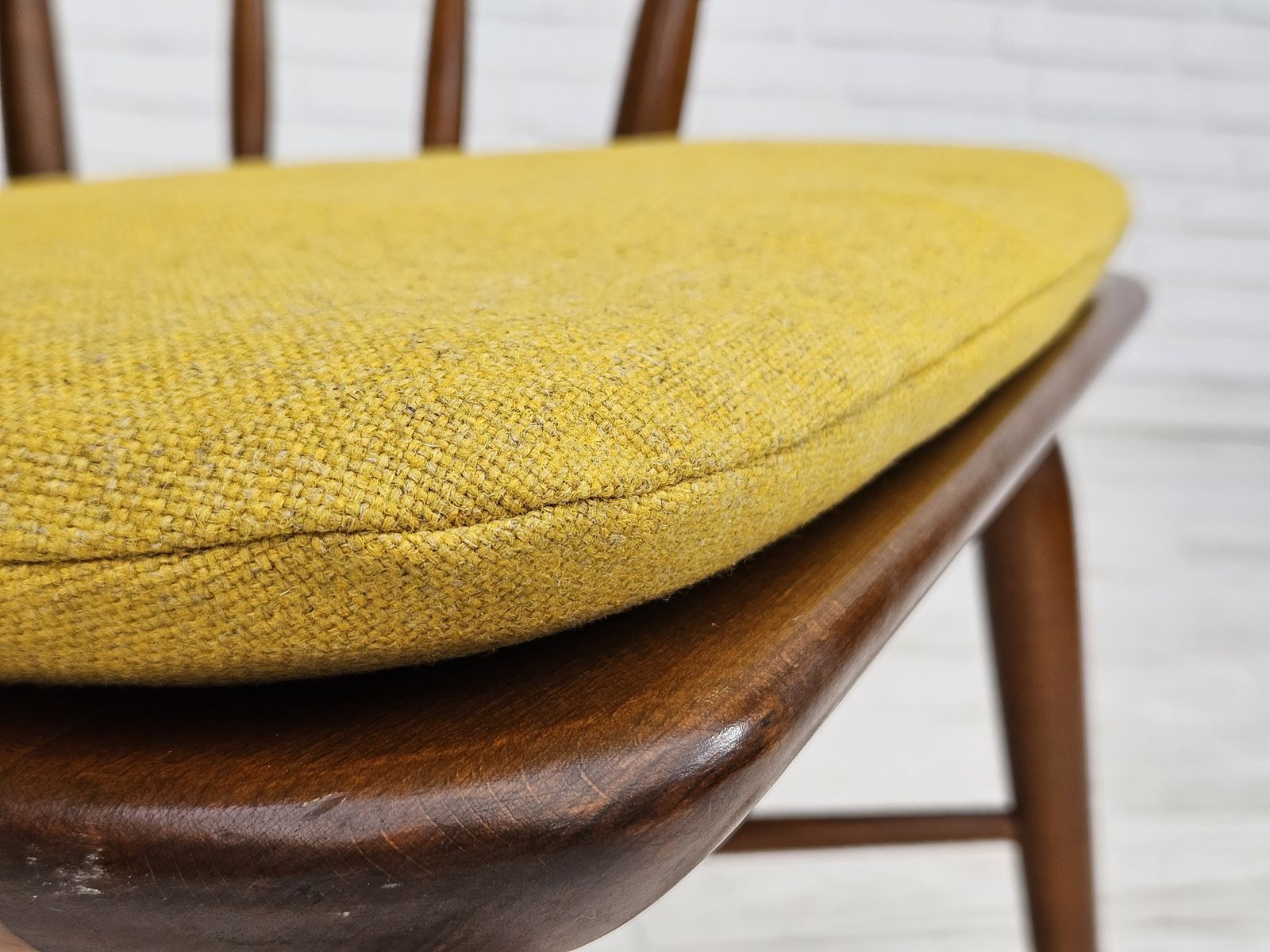 Furniture 1960 70s, Danish Design By Farstrup Stolefabrik, Reupholstered Rocking Chair. photo