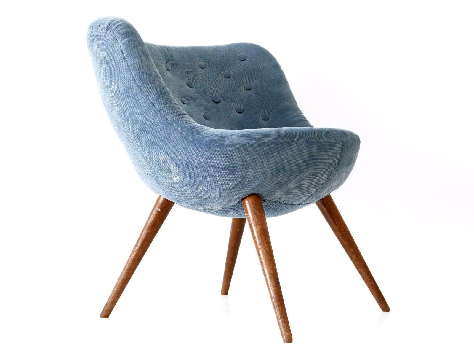 Set Of Two Rare Mid Century Easy Chairs By Fritz Neth For Correcta Germany 1950s photo vintage