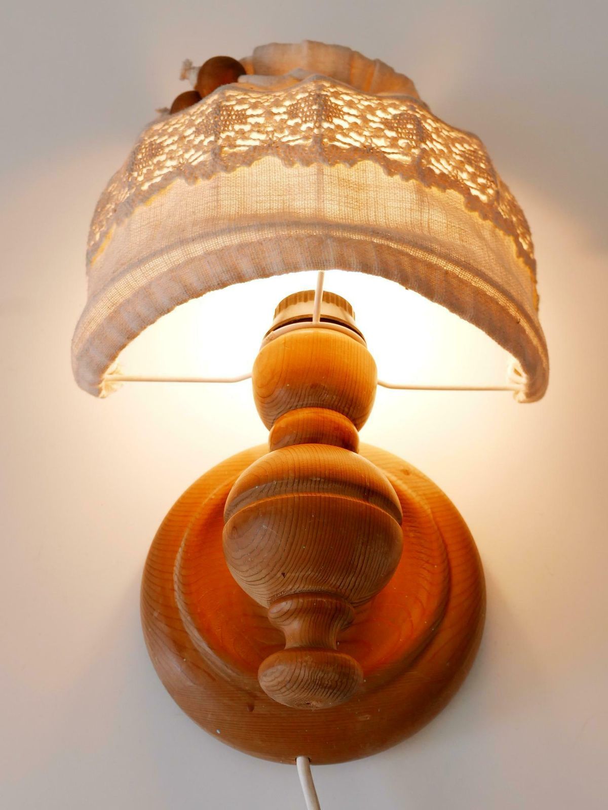 photo furniture Set Of Three Mid Century Modern Pine Rustic Sconces Or Wall Lamps Sweden 1960s