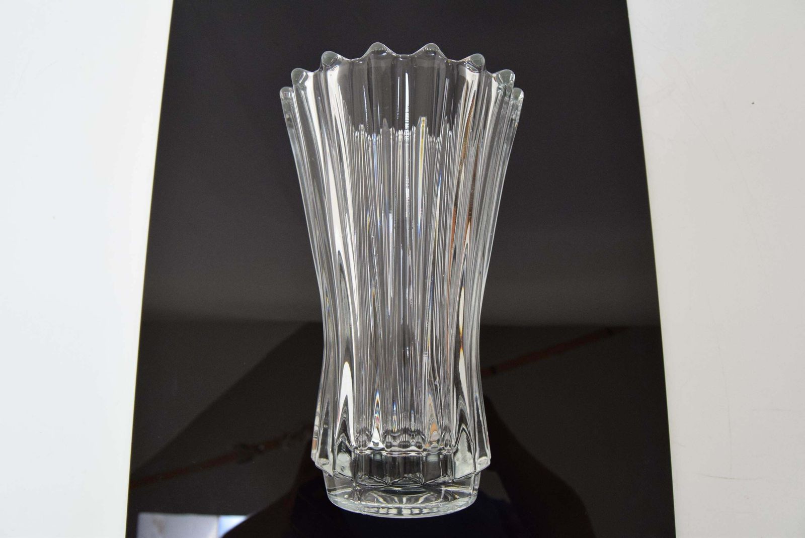 Art Crystal Glass Vase, Crystalex Novy Bor, 1970's. photo buy