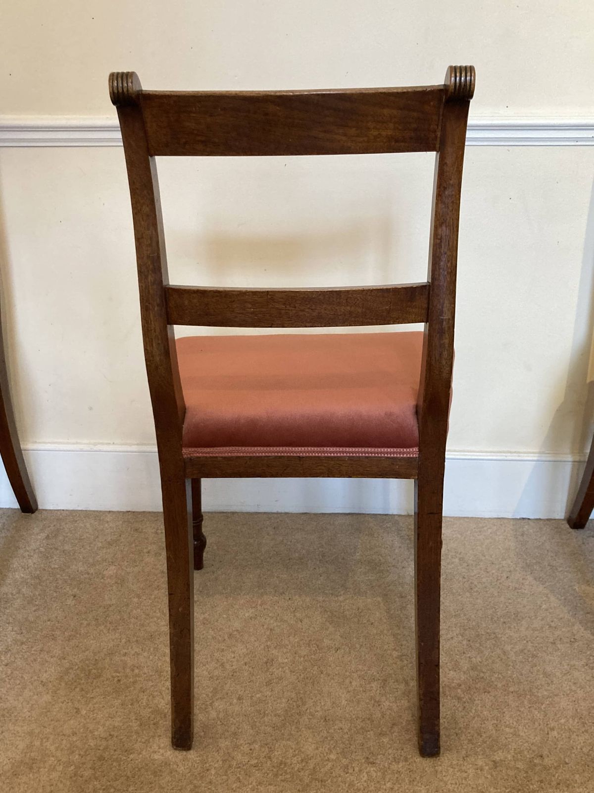 photo vinterior Stunning English Georgian Regency Mahogany Dining Table Set And 6 Chairs