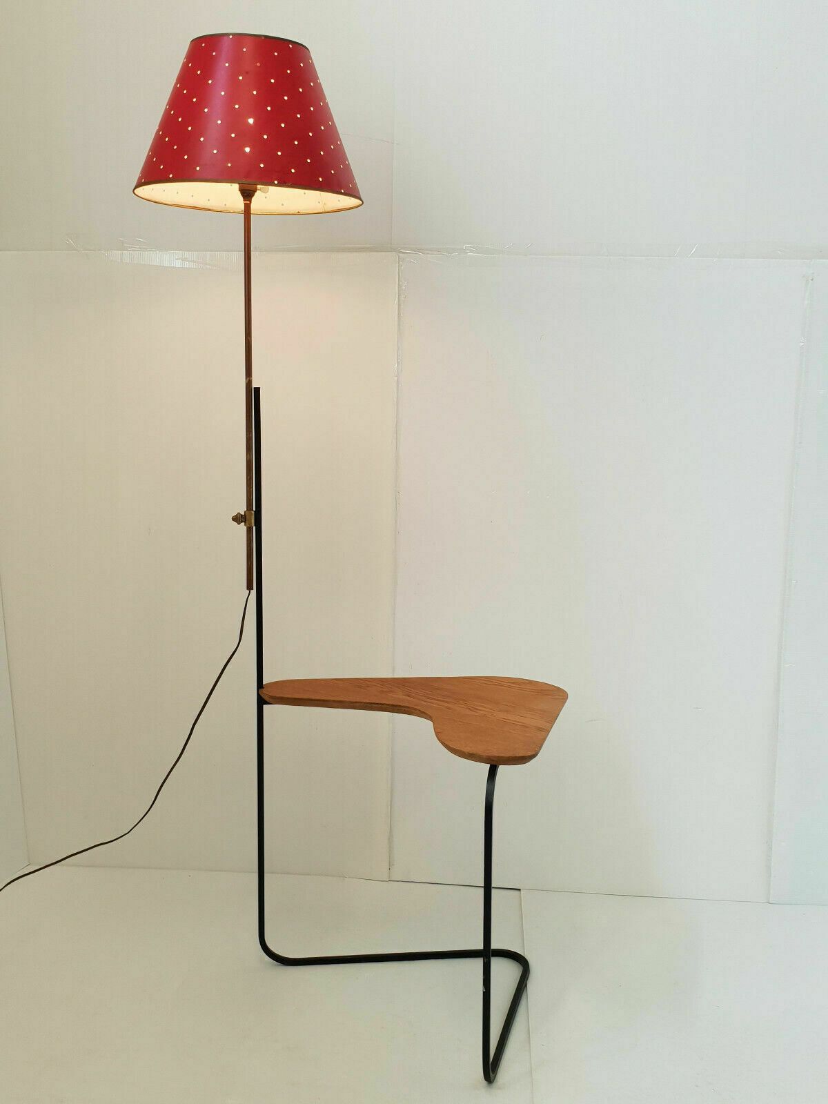 2083.0 Vintage Floor Lamp 1950 Boomerang Dlg Jacques Hitier Willy Van Der Meeren 50s photo