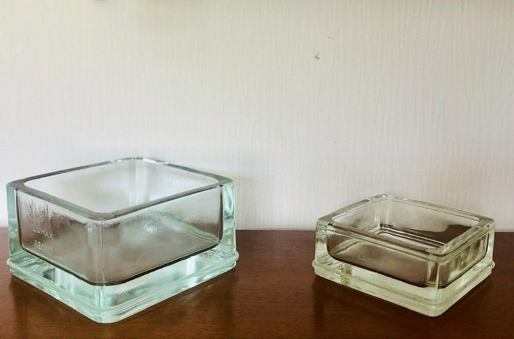 Mid Century Lumax Ashtrays By Charlotte Perriand, Le Corbusier Set Of 2