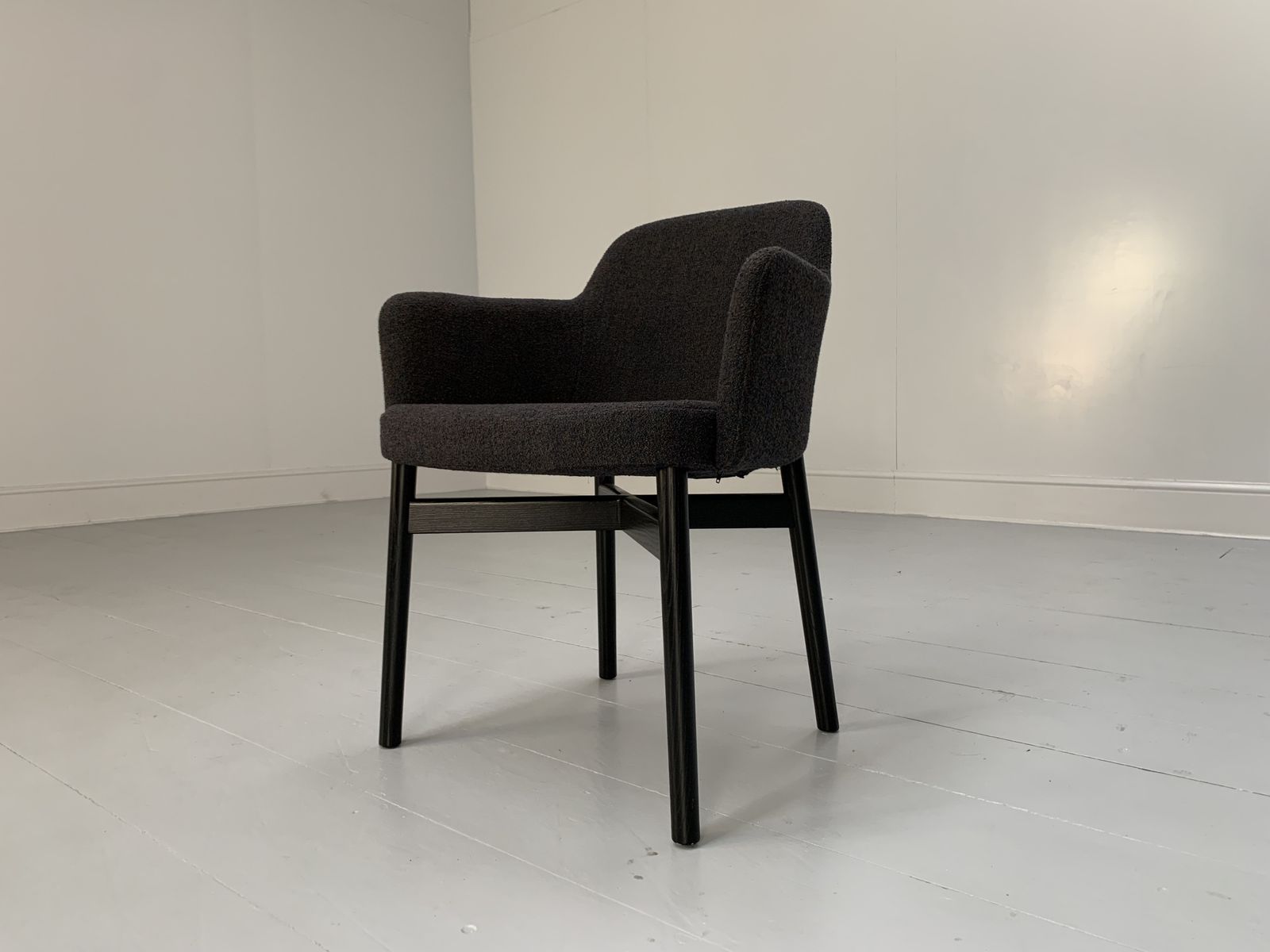 Suite Of 12 Knoll Studio “Krusin 016” Armchairs – In Dark Boucle Wool photo 8900.0