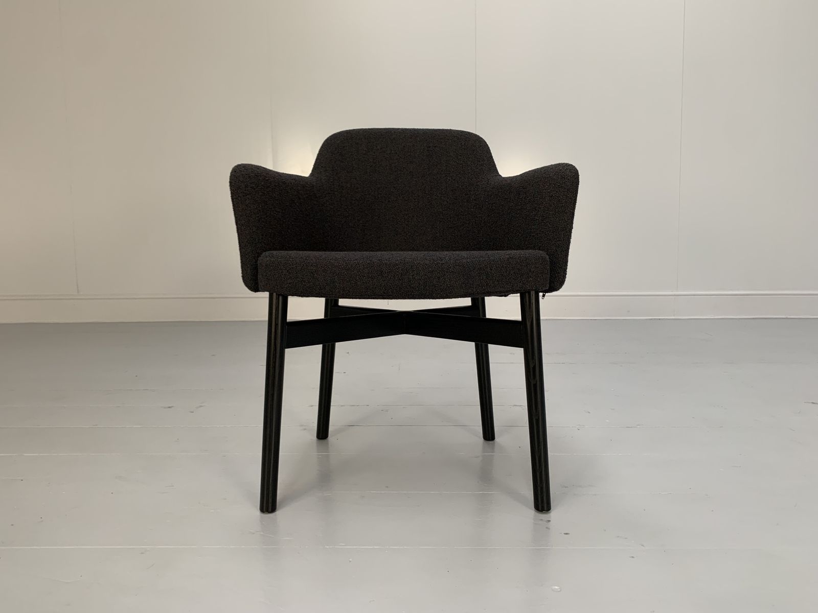 Suite Of 12 Knoll Studio “Krusin 016” Armchairs – In Dark Boucle Wool photo vinterior