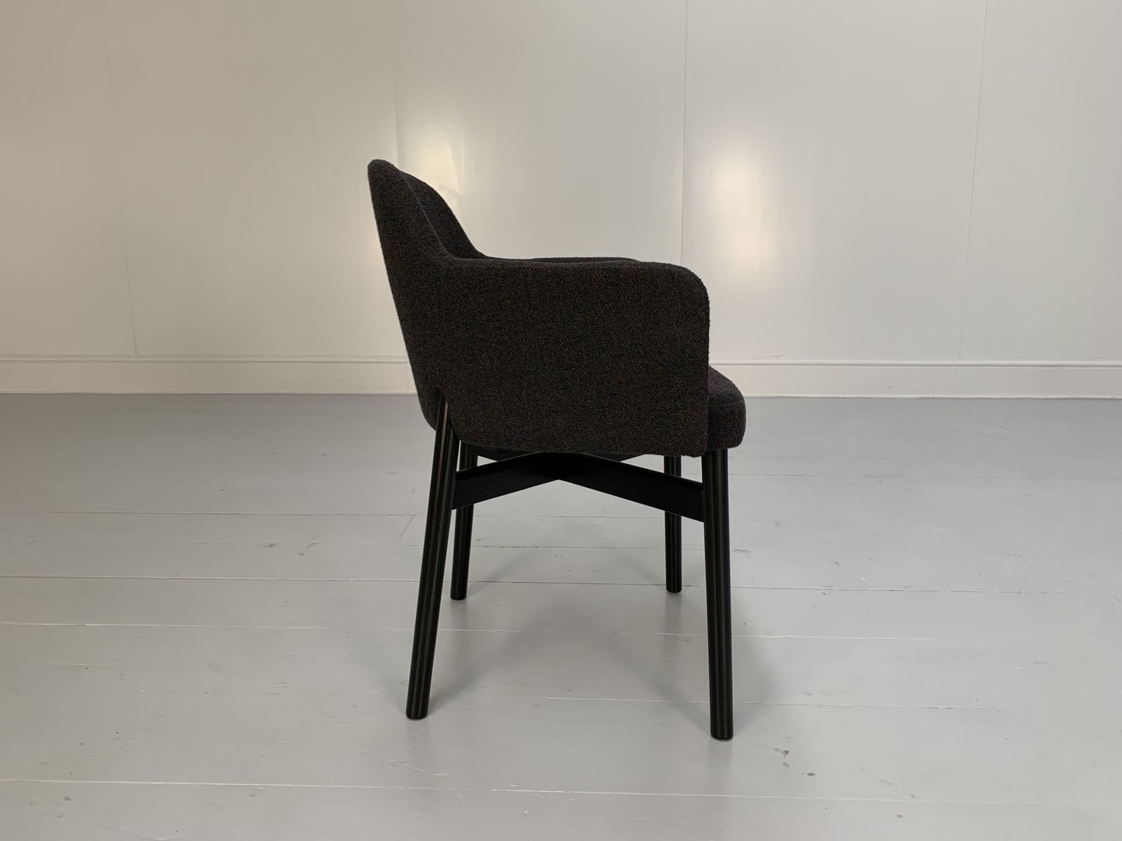 Suite Of 12 Knoll Studio “Krusin 016” Armchairs – In Dark Boucle Wool photo vintage