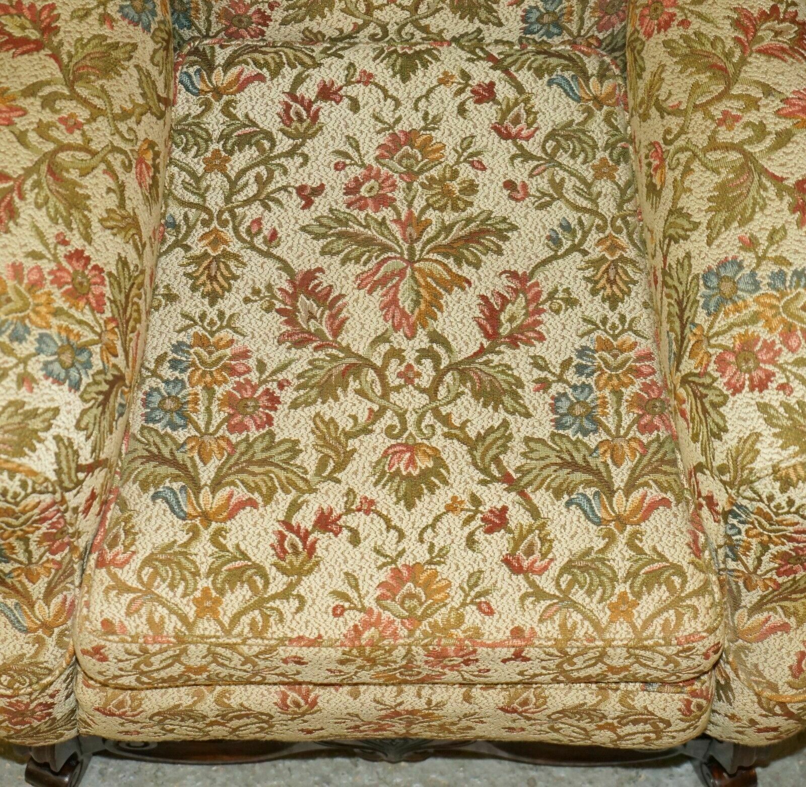 photo buy Pair Of Antique Italian Carolean High Back Wingback Armchairs For Upholstery
