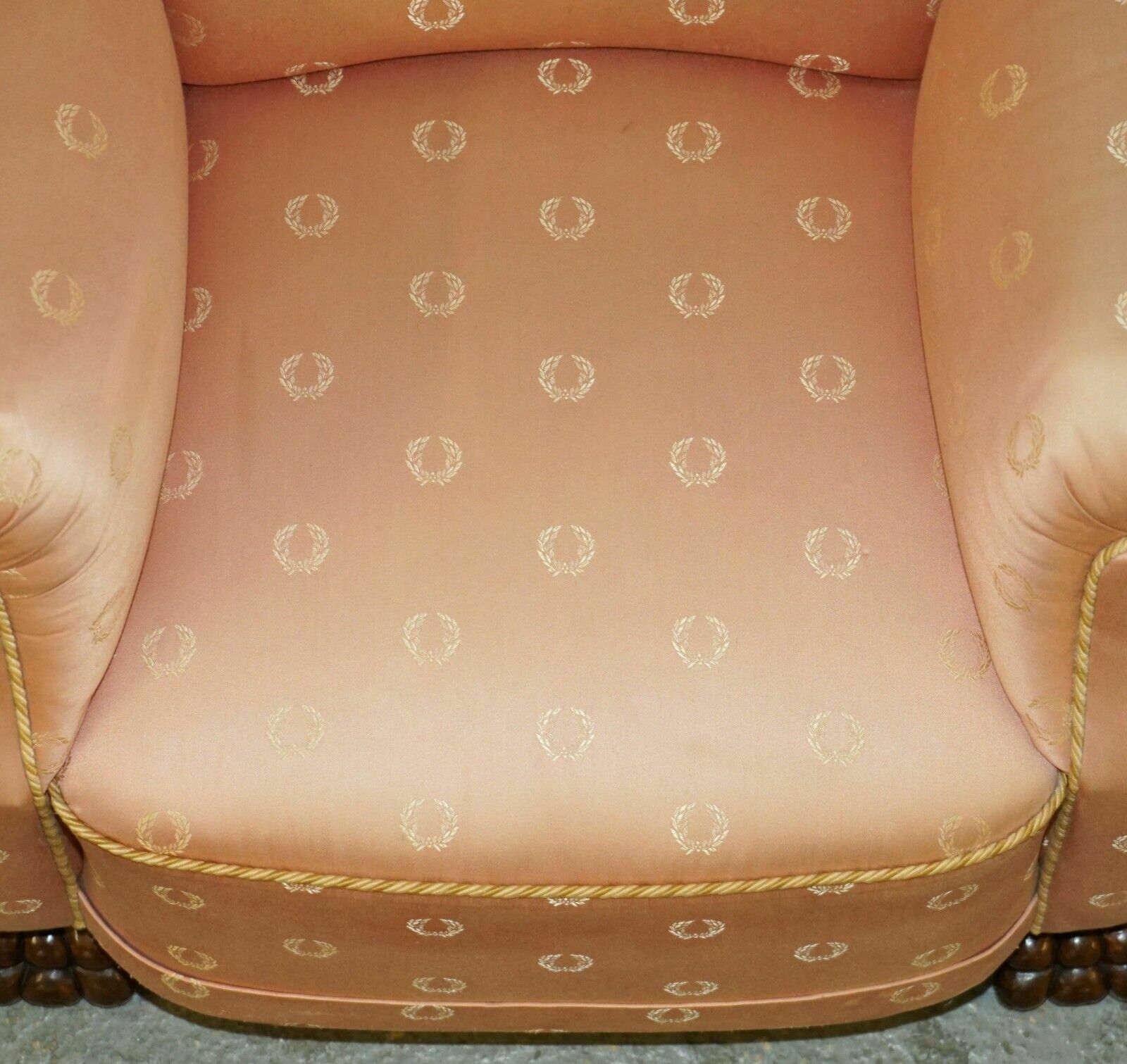 2950.0 Pair Of Antique Art Deco Circa 1920 Lions Hairy Paw Carved French Club Armchairs photo