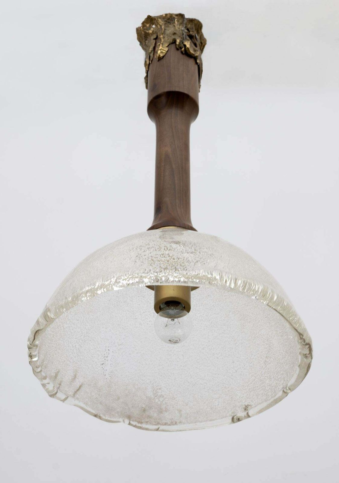 Angelo Brotto Mid Century Modern Murano Glass And Bronze Pendant By Esperia, 70s photo 1952.0