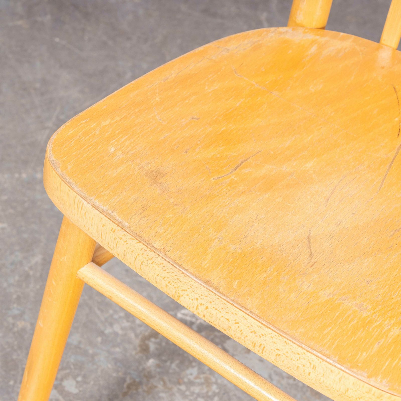 1960’s Blonde Bentwood Dining Chair By Ton – Set Of Nine photo vinterior