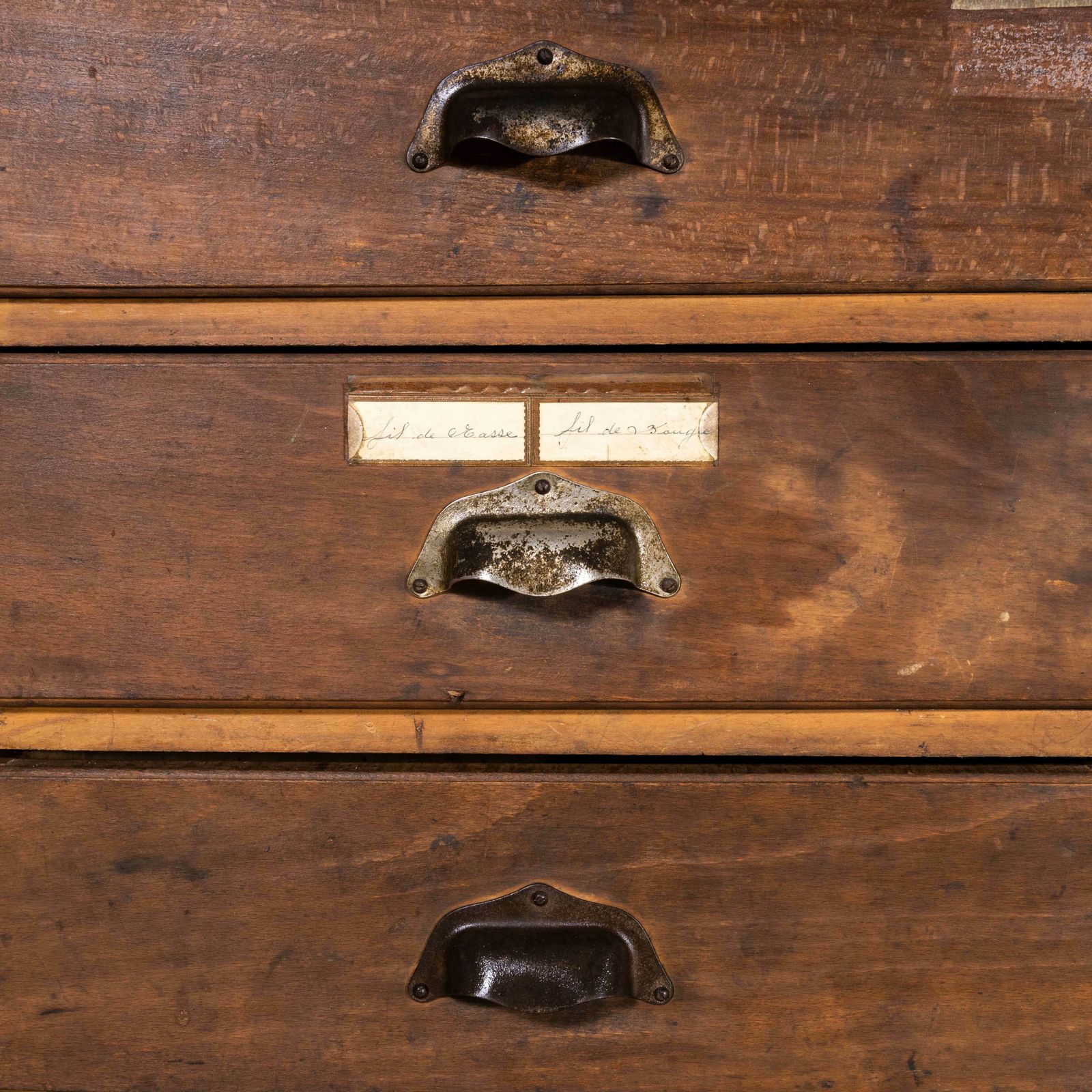 1940’s Tall French Workshop Shelves  Twelve Drawers photo 1770.0