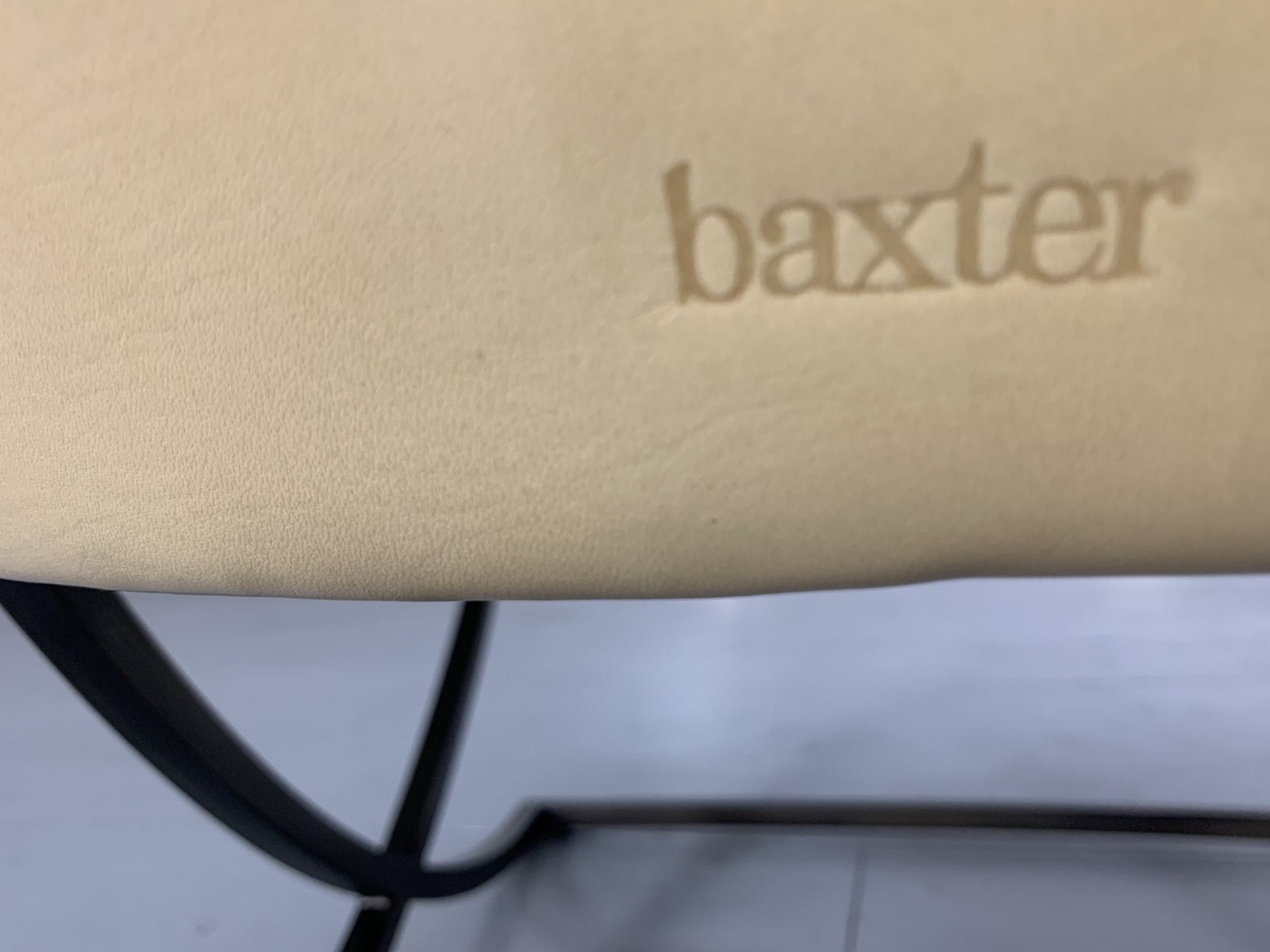 photo buy Pair Of Baxter “Paloma” Chairs – In Cream Leather