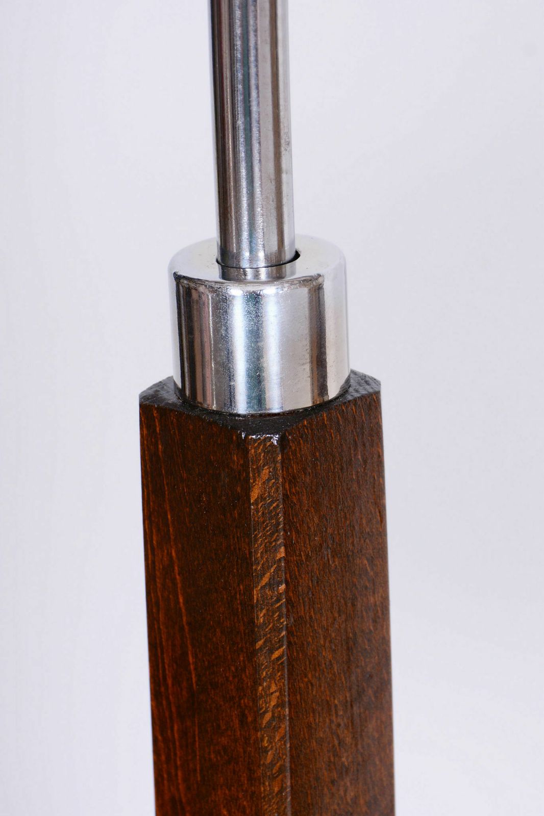 Restored Artdeco Floor Lamp, J. Halabala, Up Zavody, Beech, Walnut, Czechia, 1930s photo buy
