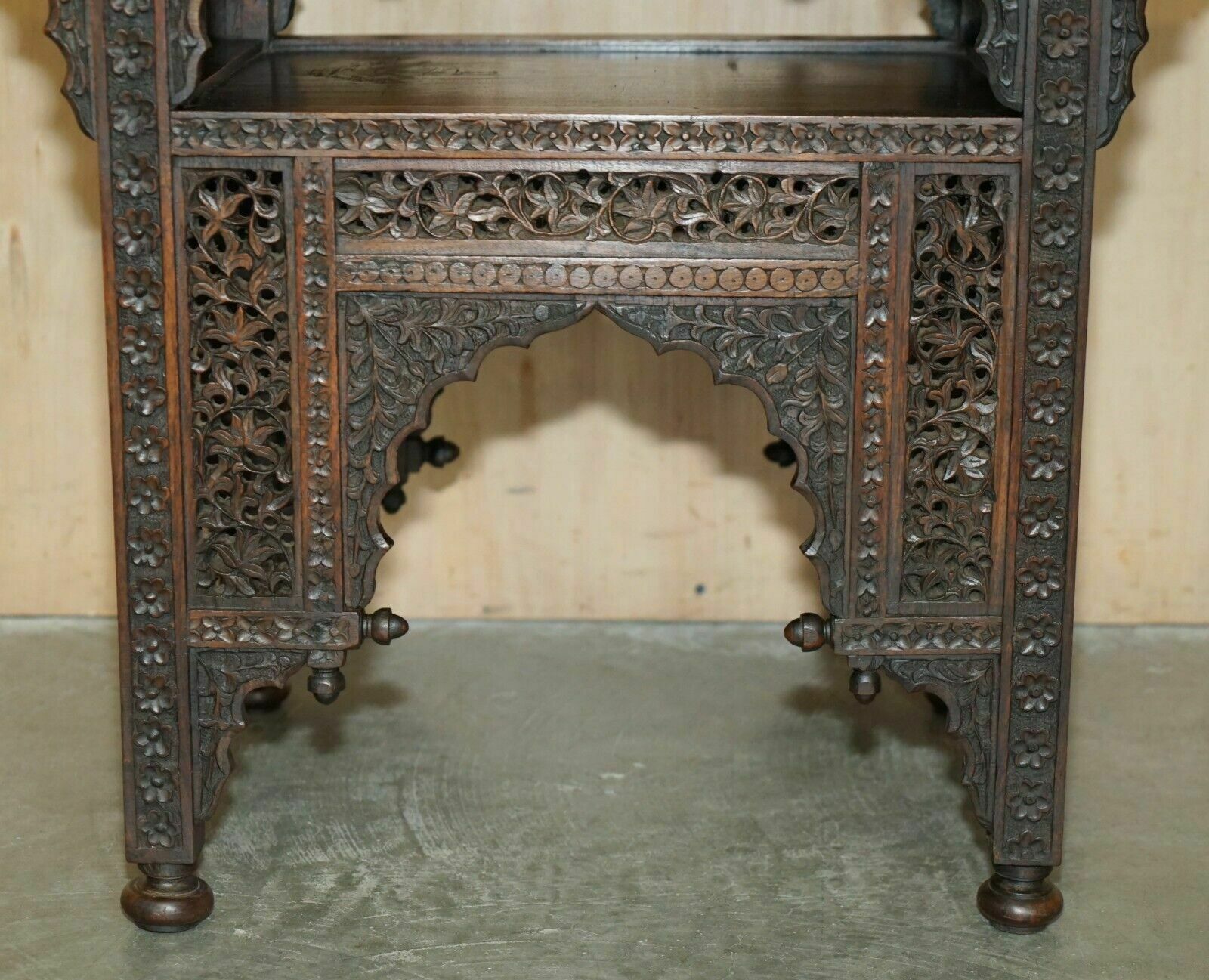 photo for sale Fine Large Antique Hand Carved Liberty London Moorish Occasional Centre Table