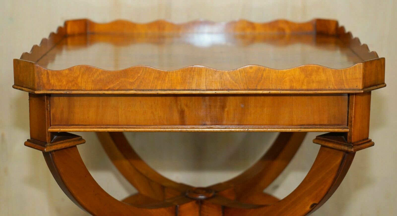 Pair Of Bevan Funnell England Burr Yew Side Tables Each With A Signle Drawer photo vinterior