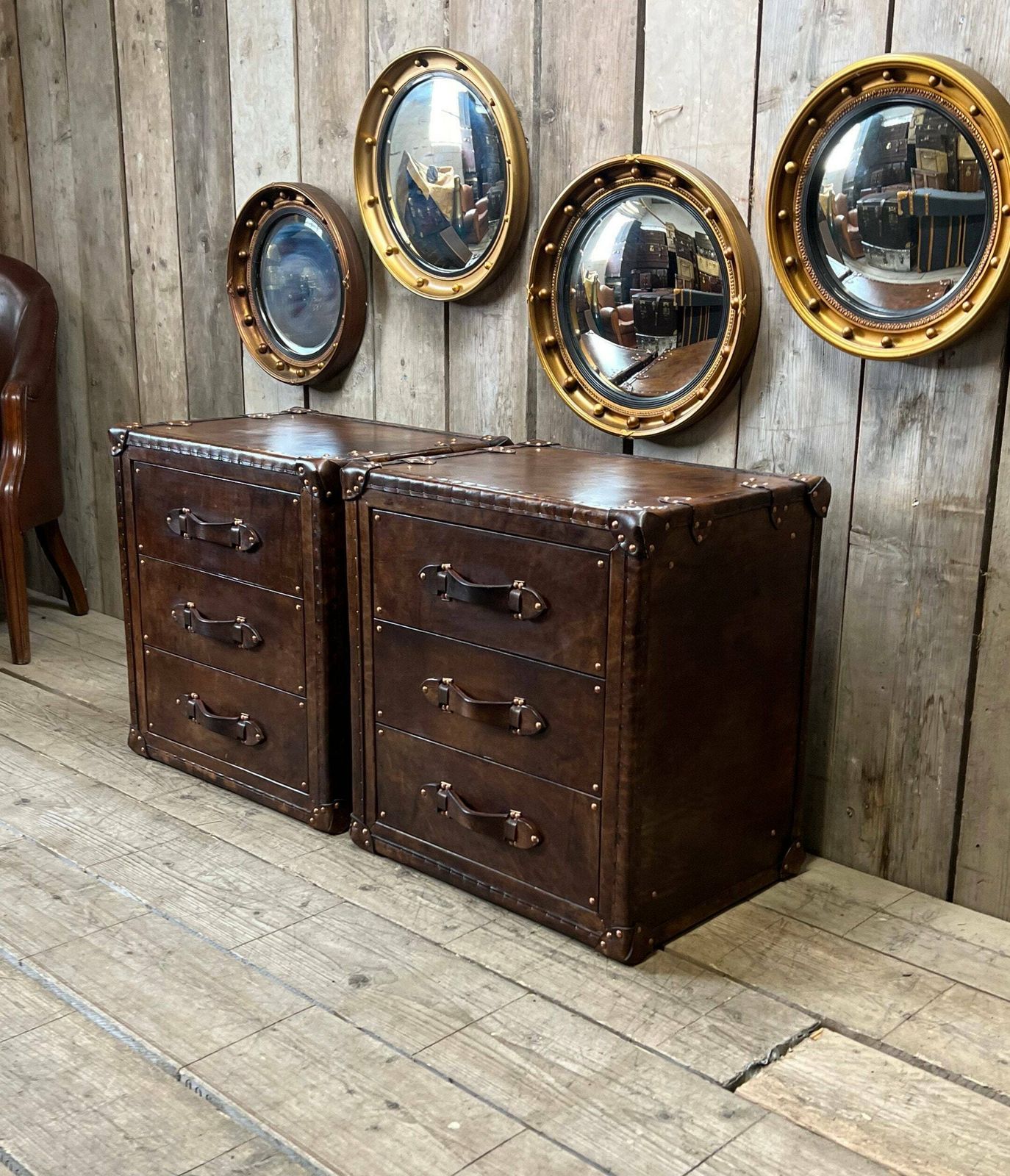 Bedroom Vanities, Luxury Leather Nightstands , Bespoke Furniture photo furniture