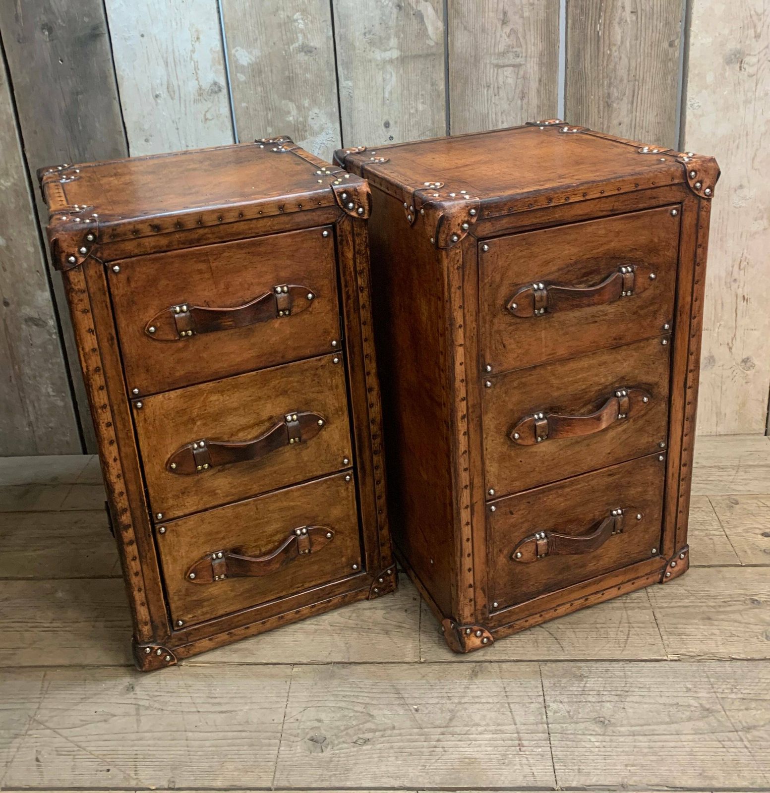 photo for sale Leather Nightstands , Luxury Leather Bedroom Furniture , Bedroom Decor , Home Furnishings