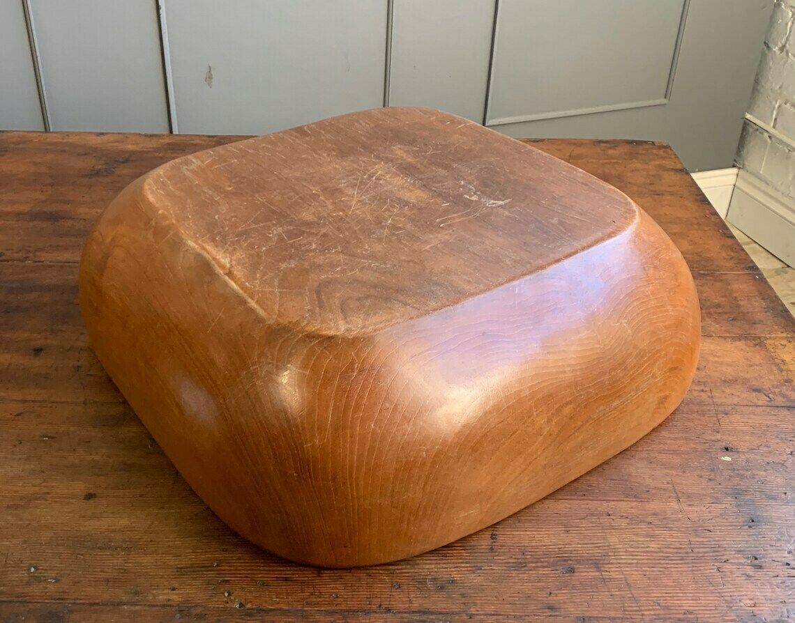 Huge Danish Teak Wooden Fruit Bowl Home Furnishings Centre Piece Kitchen Decor Wood photo vintage