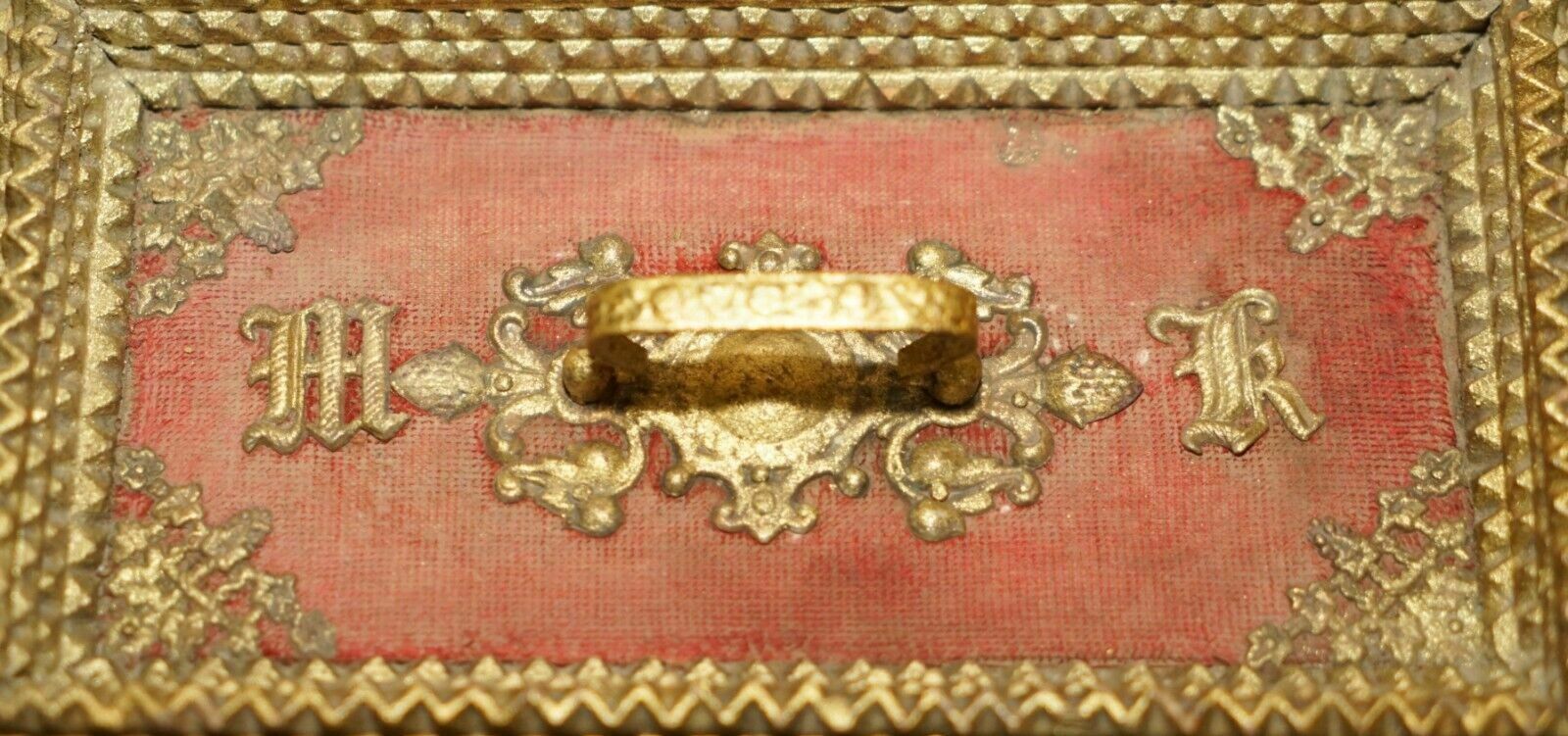 750.0 1896 Dated Tramp Art Jewellery Box Zum Andenken / In Memory Of Jewellery Box photo