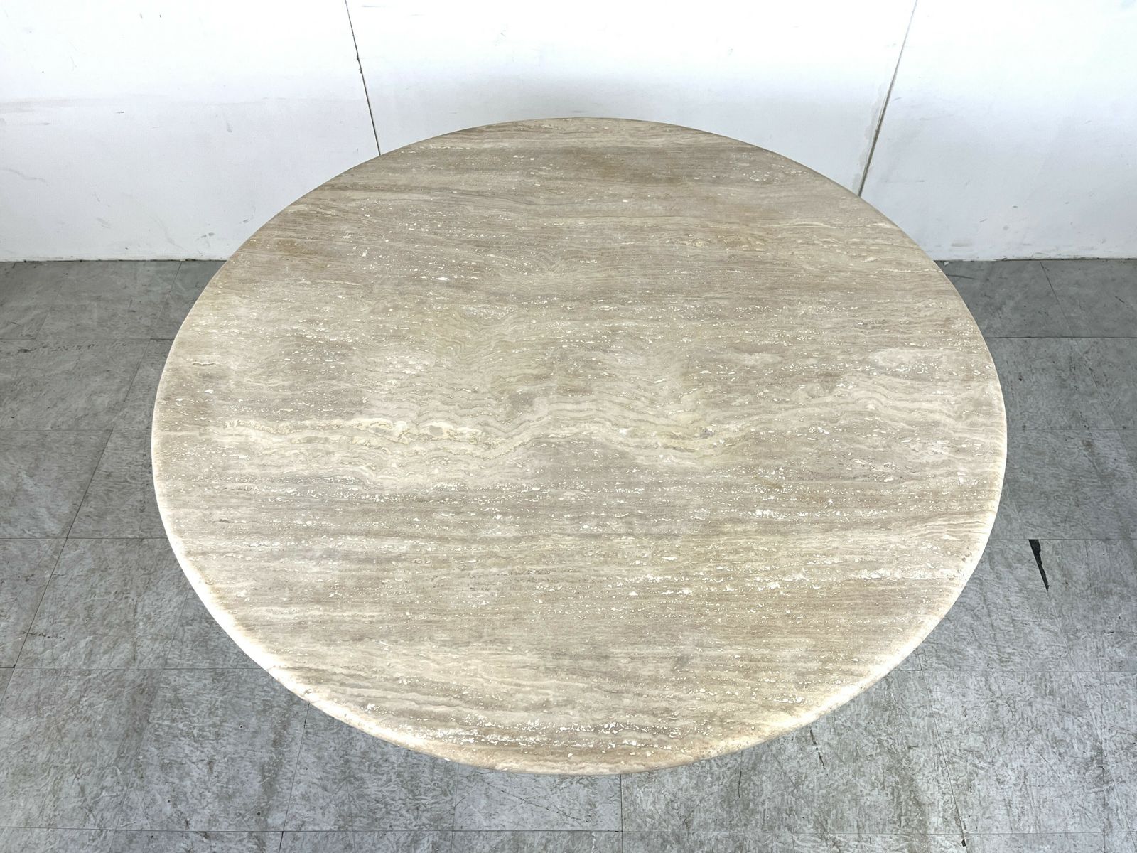 Travertine Dining Table In The Style Of Angelo Mangiarotti, 1970s photo vinterior