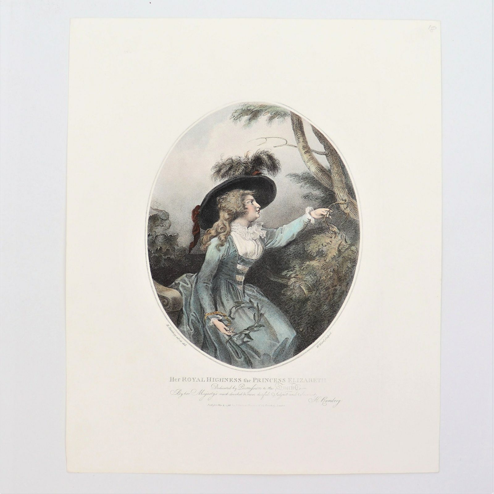 Antique Stipple Of Princess Elizabeth, Landgravine Of Hesse Homburg As Princess., Antique Royalty Engraving. photo Art
