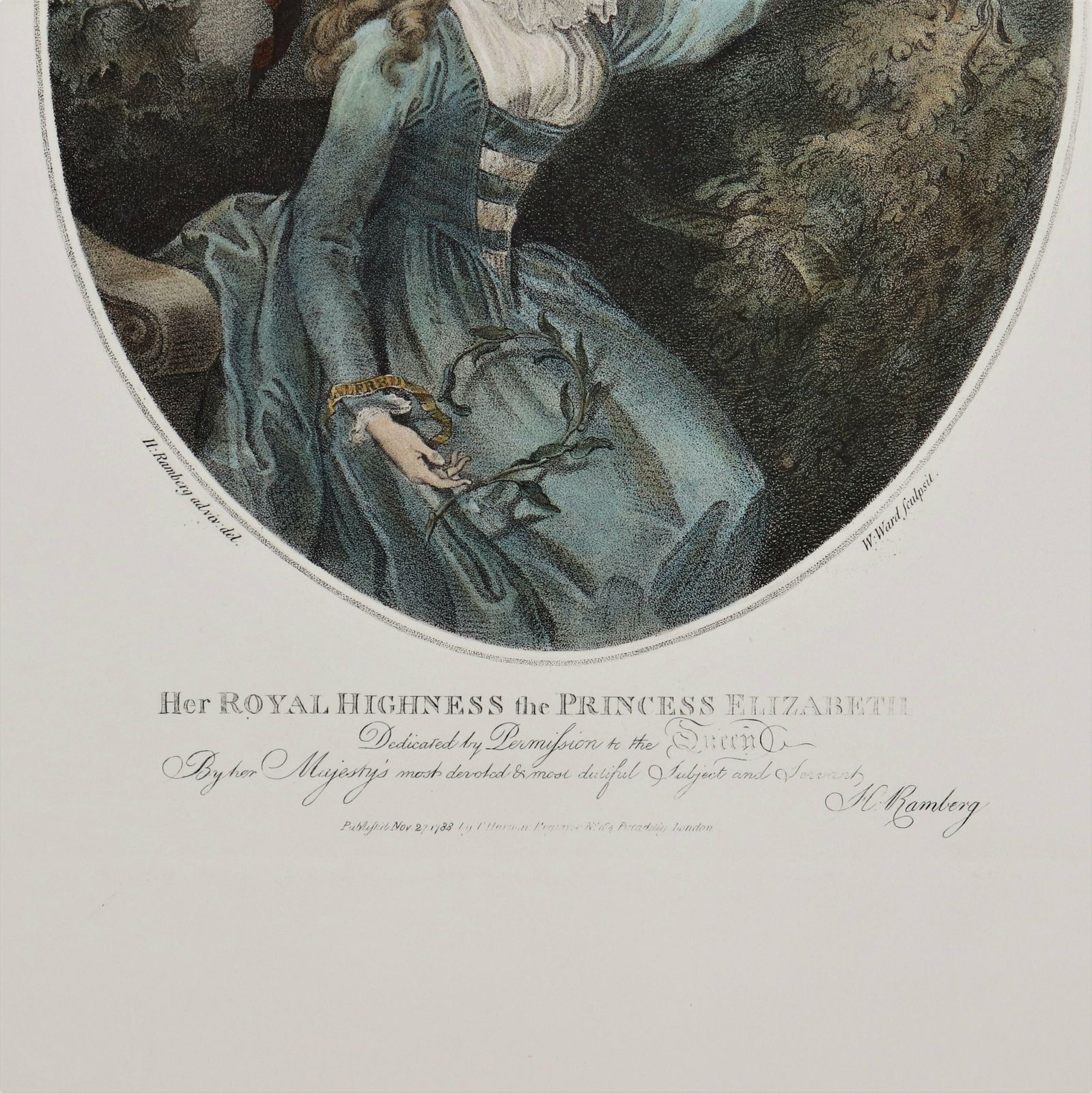 Antique Stipple Of Princess Elizabeth, Landgravine Of Hesse Homburg As Princess., Antique Royalty Engraving. photo vinterior