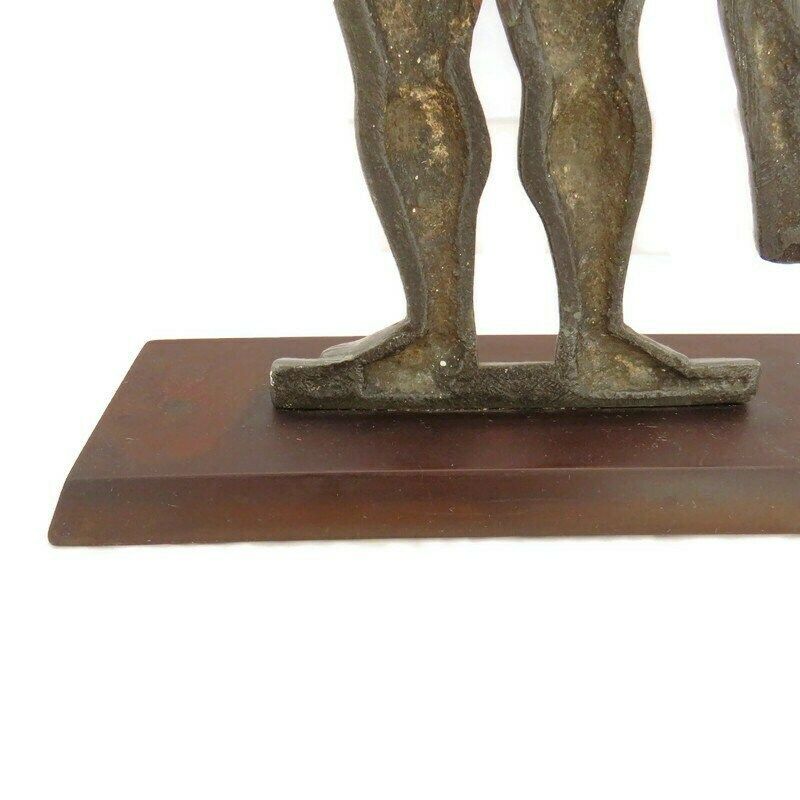Home Decor Antique Metal Cast Figures Of Hercules From The Tampion Big Guns Of Hms Hercules Mounted On Bakelite Bases , Antique Ship's Memorabilia photo