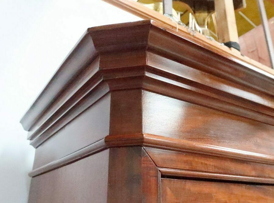Narrow Mahogany Wardrobe – Late 19th Century photo vinterior
