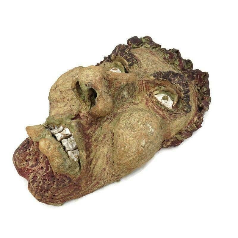 Large Grotesque Male Face Sculpture Mask 16'' H.Bizarre Ugly Face Sculpture photo 160.0