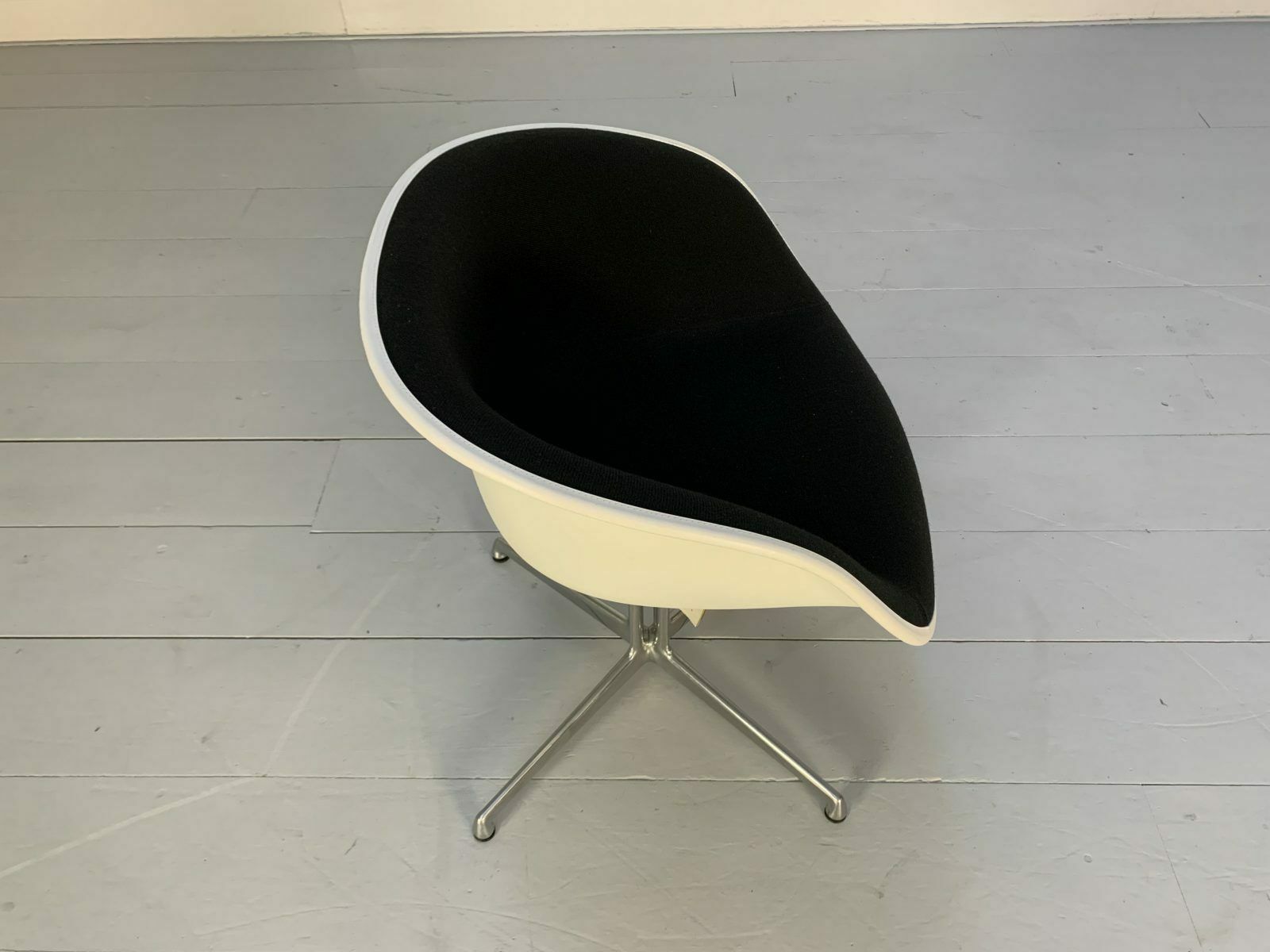 photo for sale Vitra “La Fonda” Eames Chair & Marble Table – In Black Hopsack