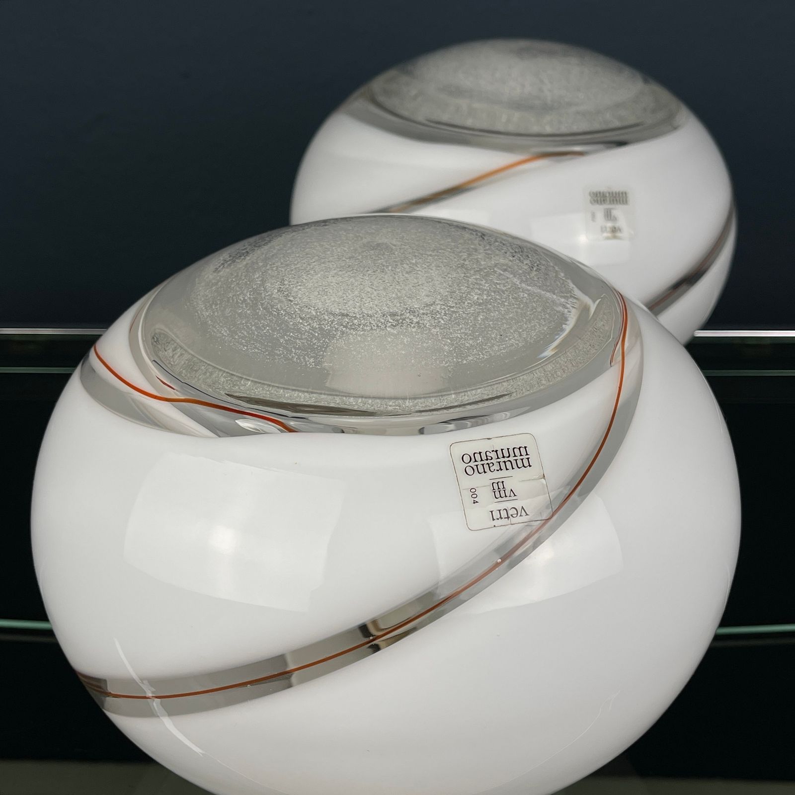 Murano Glass Table Lamps Vetri Murano 004 Italy 1970s Set Of 2 photo vinterior